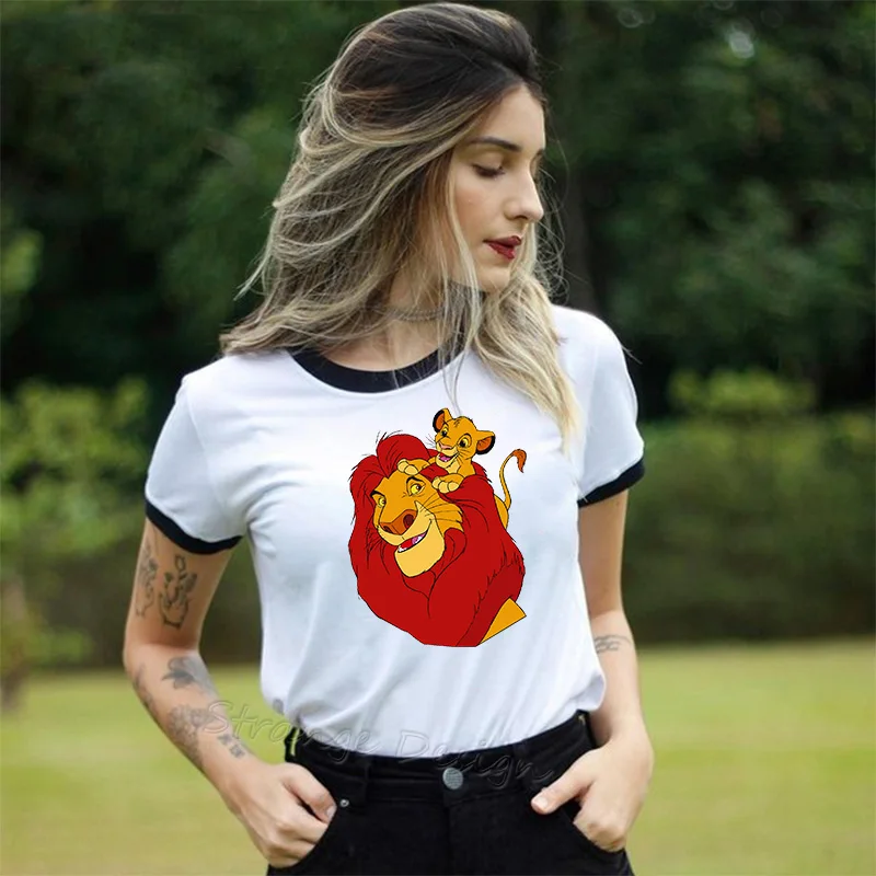 Футболка Hakuna Matata с изображением короля льва женские модные футболки Harajuku Ullzang