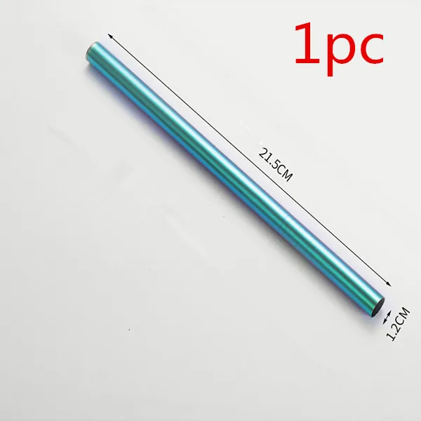 Blue 1/4/8 шт. Цвет Золото Нержавеющая сталь соломинкой Многоразовые Высокое качество 304 из нержавеющей стали металлическая соломинка - Цвет: Blue