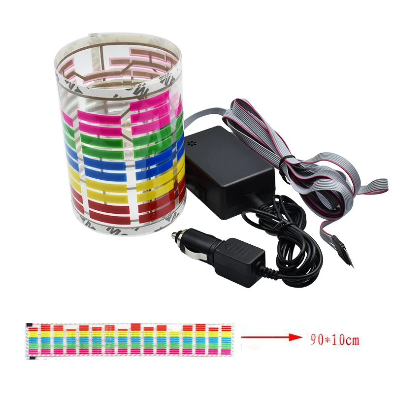 Автомобильная наклейка разных размеров музыкальный ритм светодиодная лампа