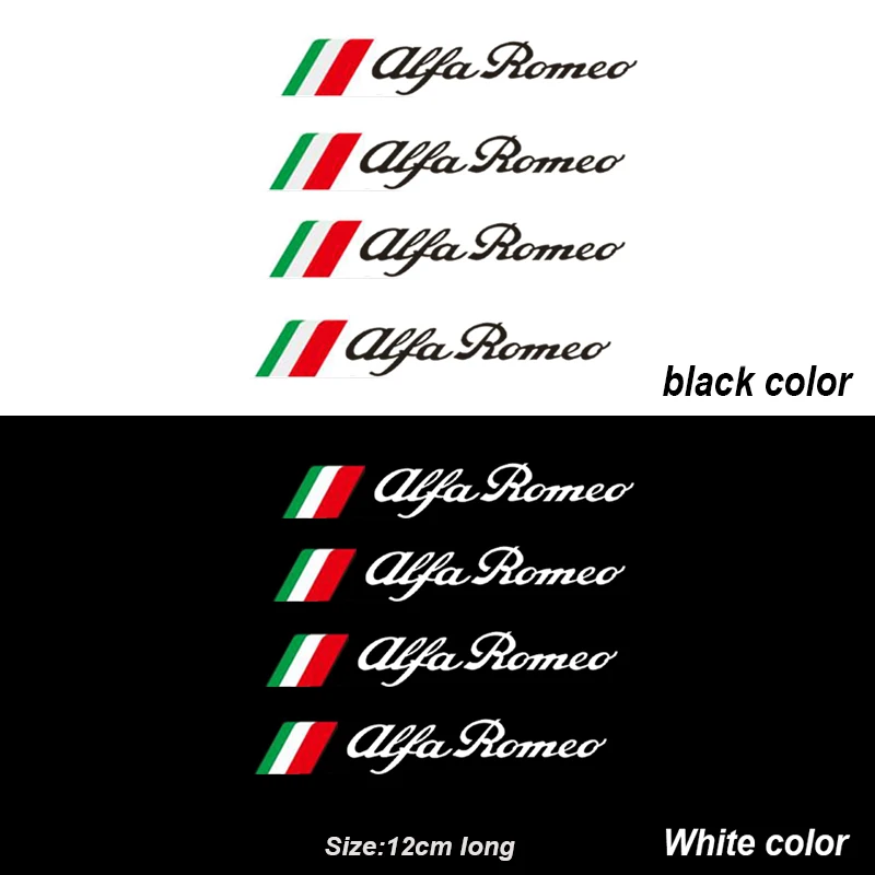 

4pcs Car Rim SticKer For Alfa Romeo Giulia Giulietta 159 156 MITO Stelvio 147 Sportiva Auto Accessories