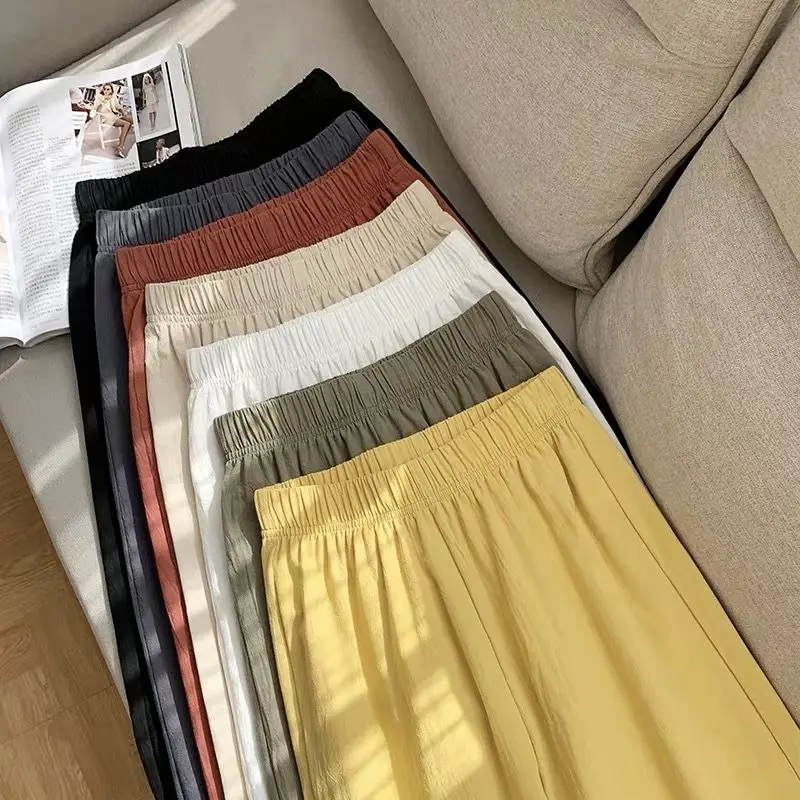 Весна-Осень 2020 домашние брюки новинка женские свободные тонкие штаны из