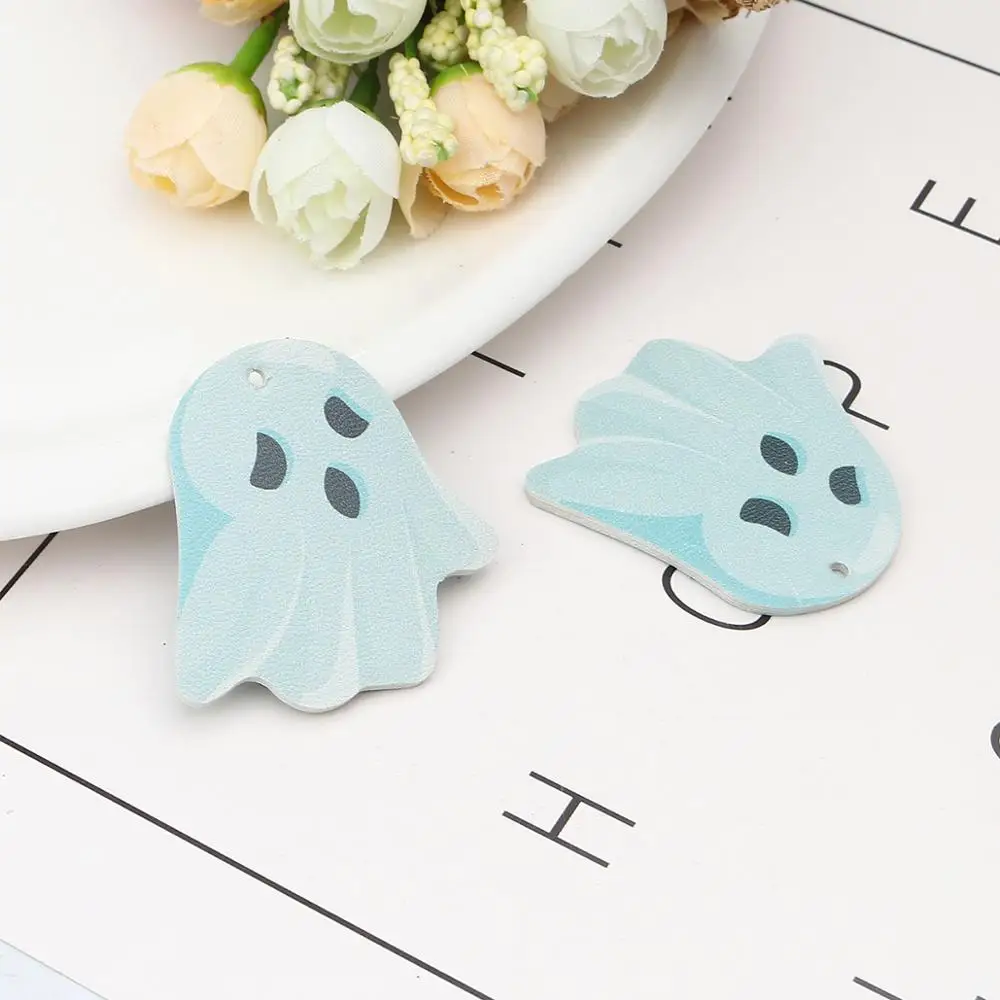 Doreen Box Kawaii Мультфильм Хэллоуин призрак шляпа в форме PU кожаные Подвески Сделай