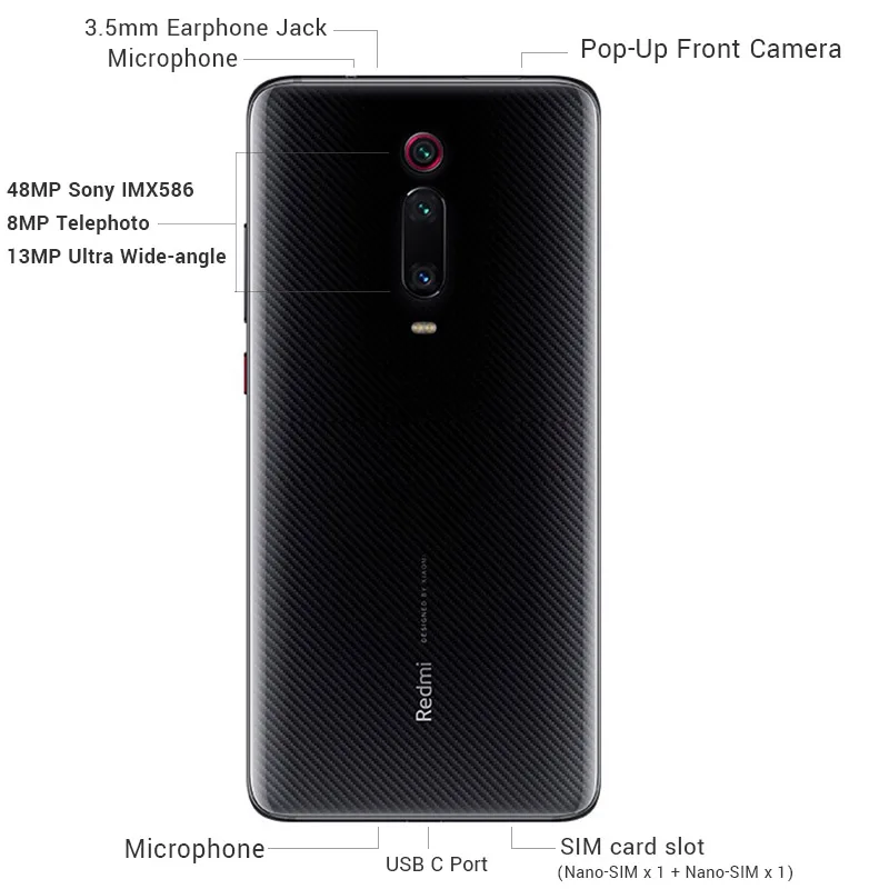 Xiaomi Mi 9T Pro (Redmi K20 Pro) смартфон с восьмиядерным процессором Snapdragon 855 ОЗУ 6 ГБ ПЗУ 128 48