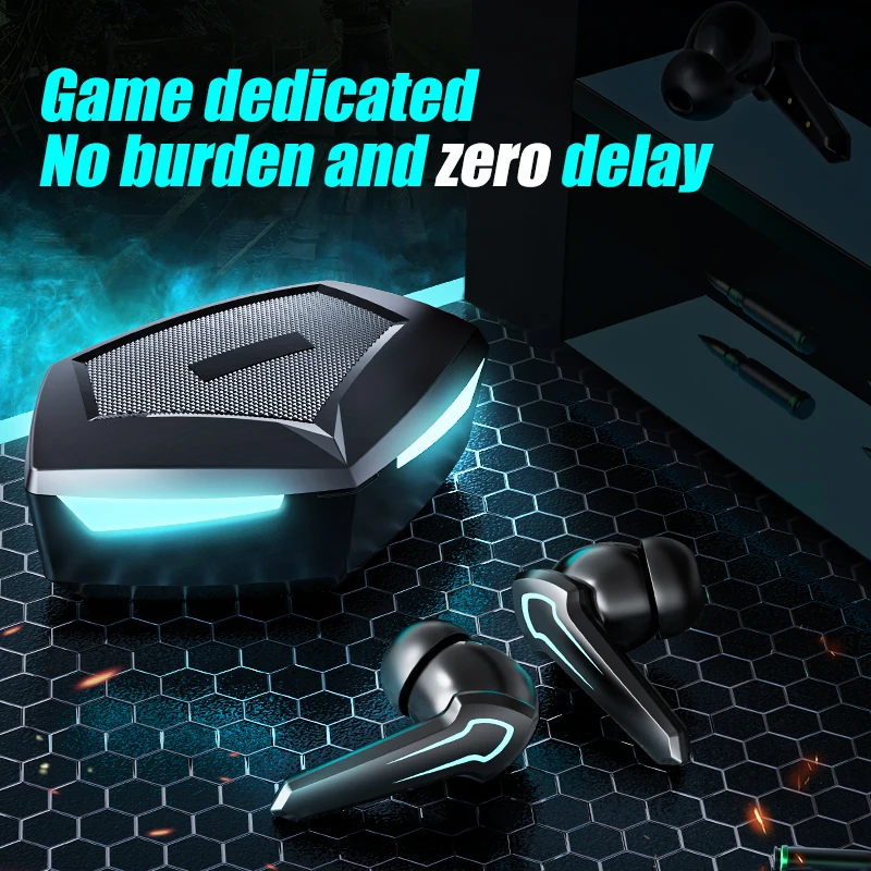

Clydek P30 Wireless Gaming Headset TWS Bluetooth 5.1 Earbuds Ultra Low Latency With Microphone For PUPG Genshin Impact Games