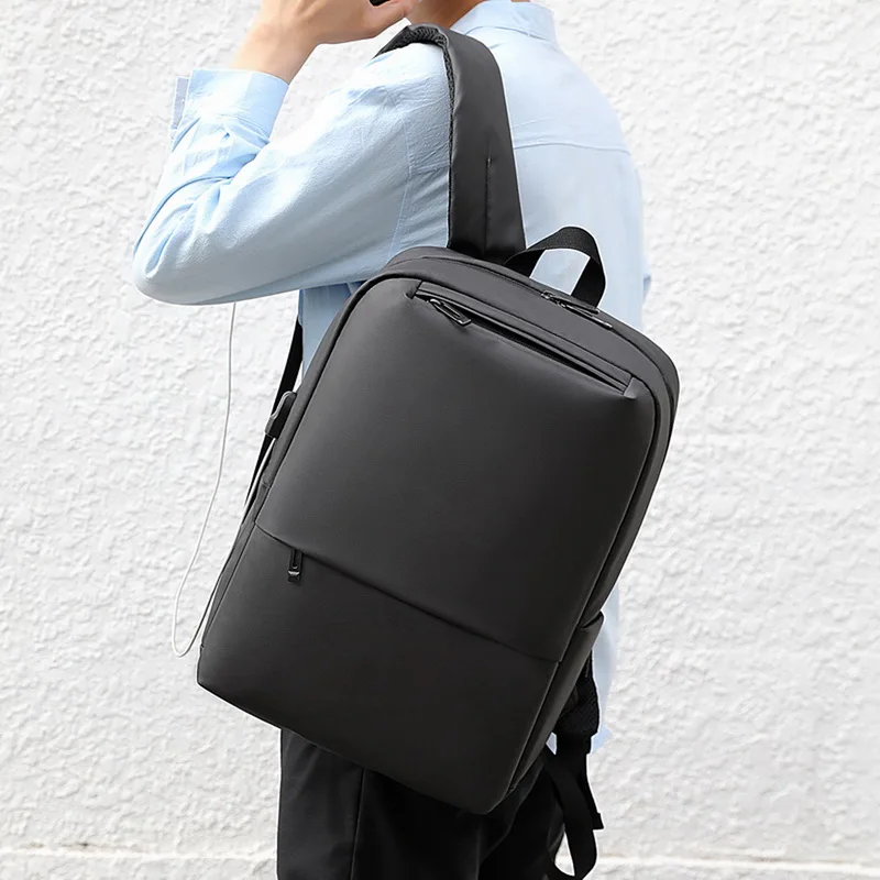 Расширяемый дорожный рюкзак для мужчин водоотталкивающий ранец ноутбука и