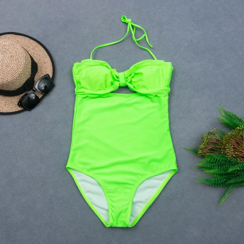 

Lemonsissi One Piece Sexy Swimwear Bikini Biquini Female Beachwear Swimsuit Bathing Suit