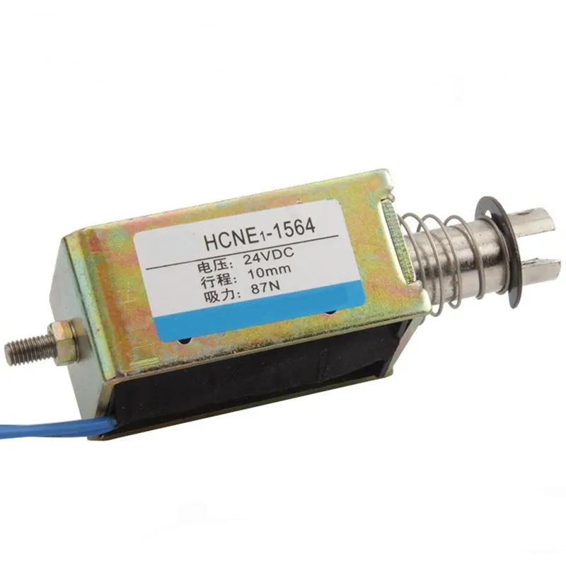

12V/24V Pull Hold/Release 10mm Stroke 8.7Kg Force Electromagnet Solenoid Actuator HCNE1-1564