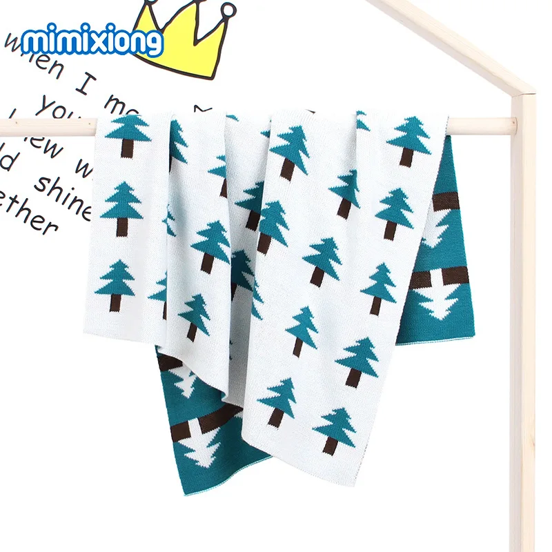 

Ins baby knitting Christmas tree blanket going out shawl quilt
