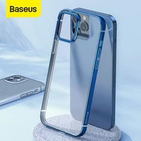 baseus phone case for iphone 12 12 pro max full cover protetion case anti knock back case clear capa coque back phone cover case