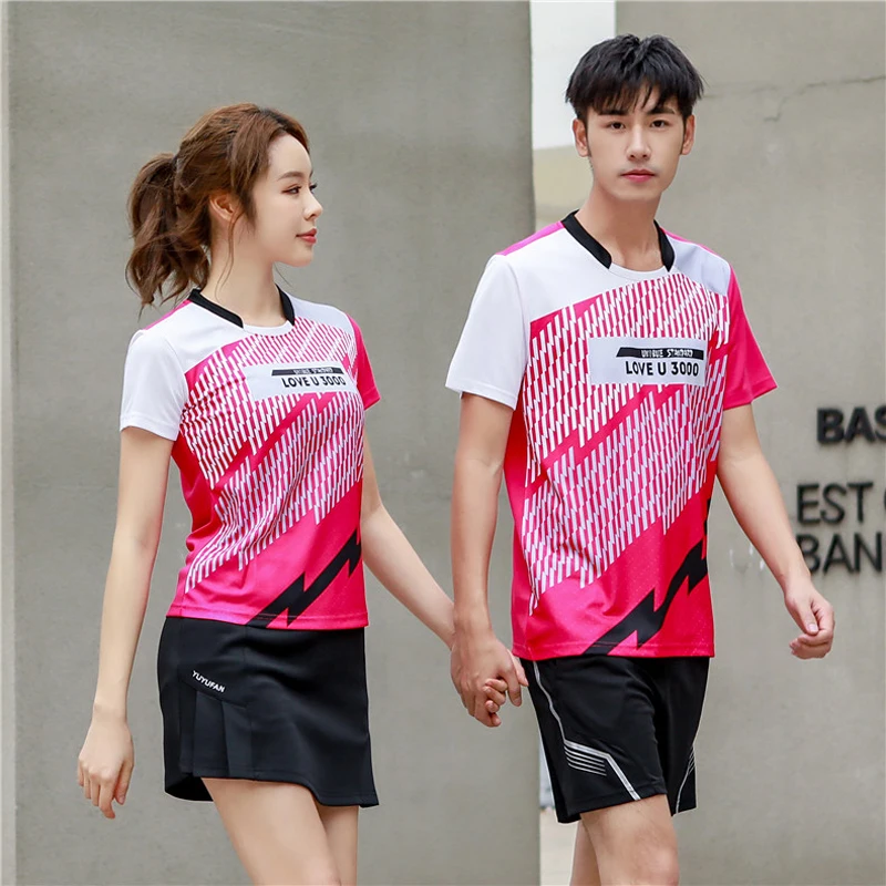 2020 рубашки для бадминтона спортивные шорты мужчин и женщин быстросохнущие