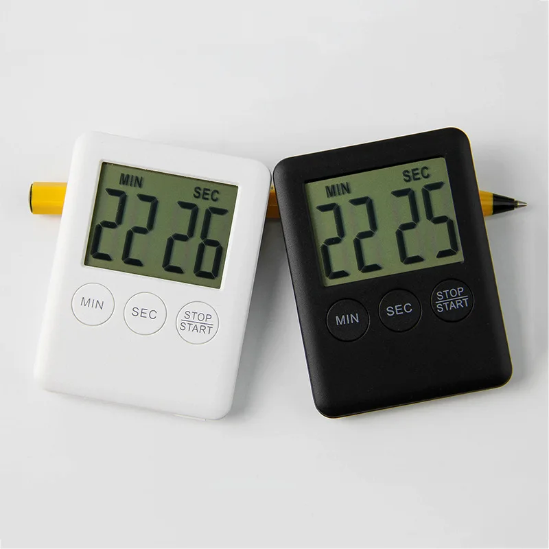 4 Colors LCD Digital Screen Kitchen Timer Square Cooking Count Up Countdown Alarm Magnet Clock Sleep Supplies |