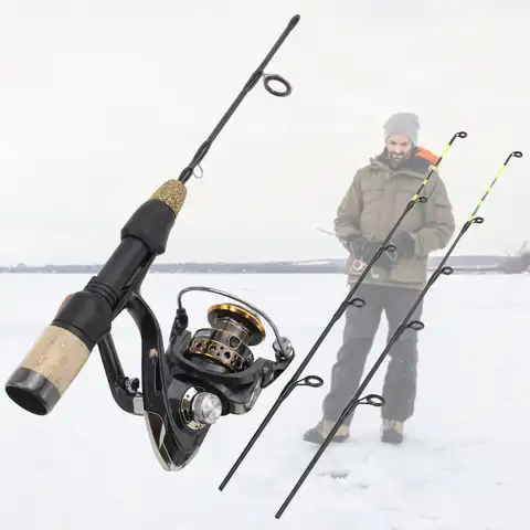 Набор удилищ с 2 наконечниками, 60 см, для зимней подледной рыбалки