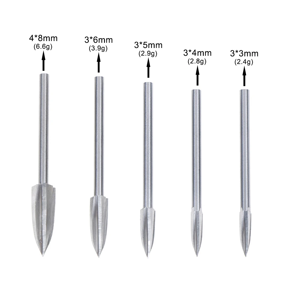 

5 Pcs/set Engraving Bit Precise Tool Cutting Knife Wood Engraving Drill Bit Carbide Carving Cutters Wood Chisel Cutter Root Tool