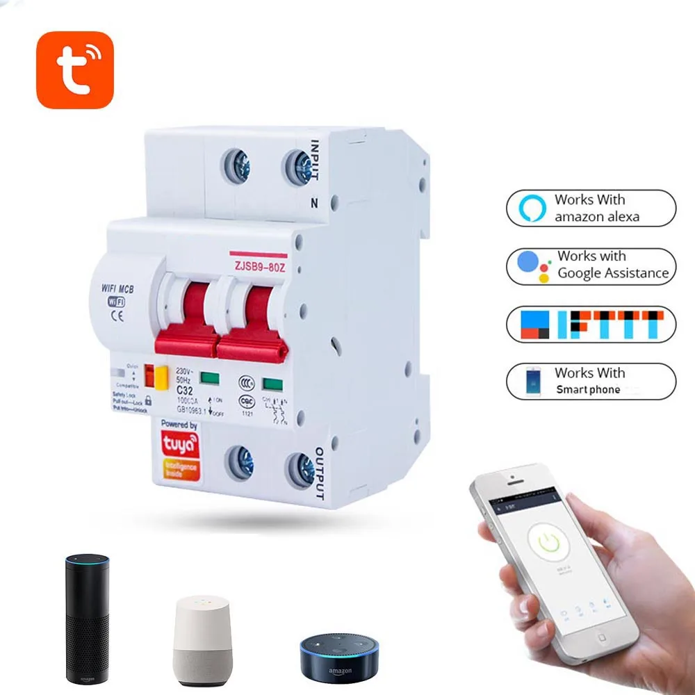 Умный выключатель SmartMCB с поддержкой Wi Fi 2P|Автоматические выключатели| |