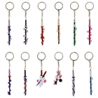 Брелок для ключей с клинком из аниме рассекающий демонов, подходит для ключей, Rengoku, Kyoujurou, Tanjirou, Nezuko, Zenitsu, Inosuke, Hashira, Nichirin