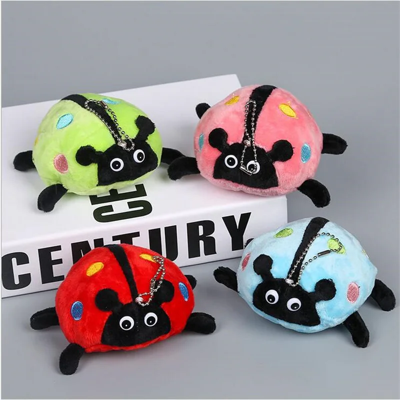 

1 шт. милые плюшевые игрушки Божья коровка семь звезд полипропилен хлопок креативные Подвески брелок Рождественские подарки Лидер продаж ...