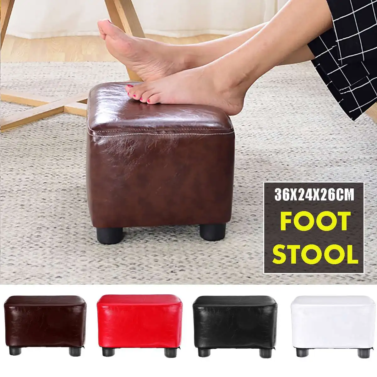 

Подставка для ног из искусственной кожи, 36 х 24 х 26 см