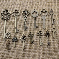39pcs vintage metal mixed key charms pendant for jewelry making diy handmade decoration charms key jewelry findings z294