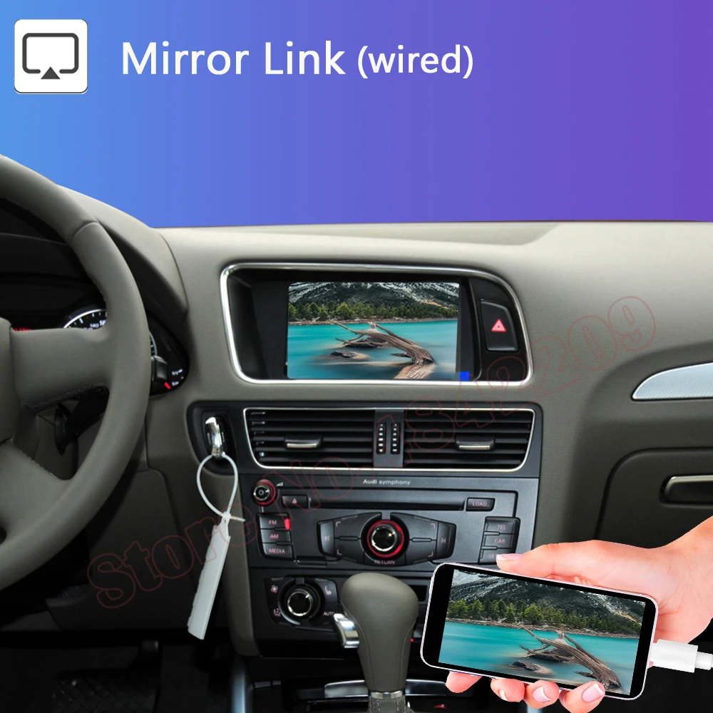 

Car Multimedia Carplay Screen Upgrade Adapter Module Android Auto Decoder Box Without MMI For Audi A4 S4 2009-2016