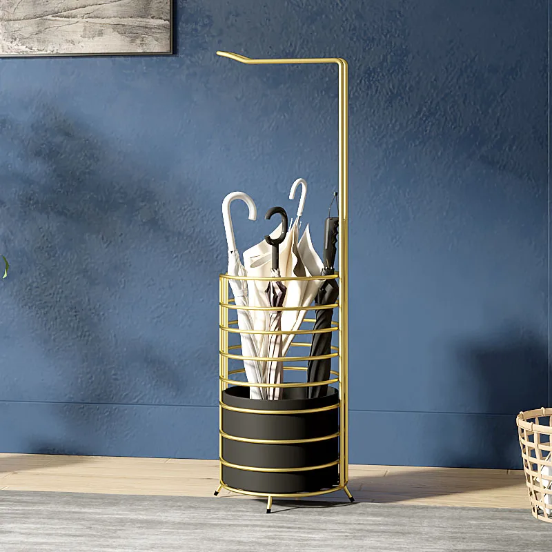 

Домашняя стойка для хранения зонтиков, коммерческая стандартная стойка светильник зонтиков для гостиниц, роскошный легкий зонт-ведро, Арте...