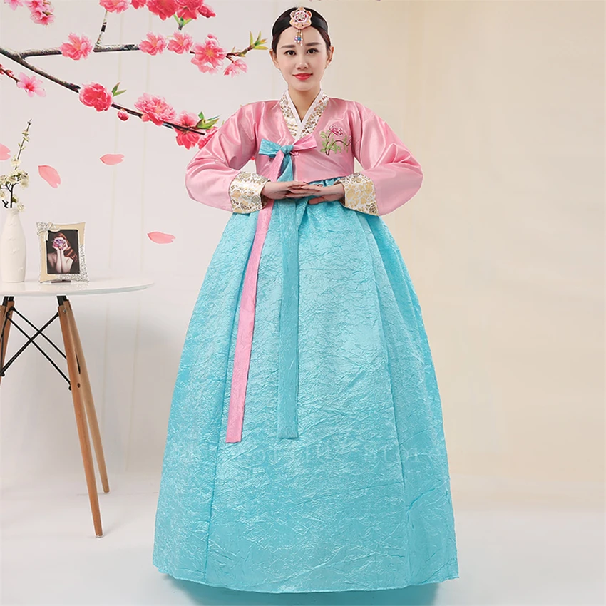 Традиционное платье Hanbok для женщин азиатское классическое корейское свадебное