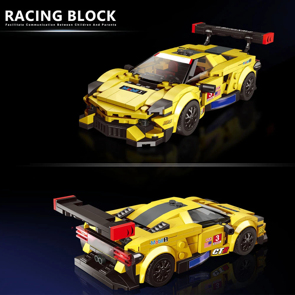 Город Скорость Чемпион гоночный автомобиль строительные блоки для детей