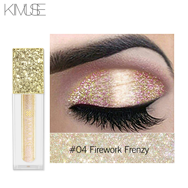 AIKIMUSE Diamond Glitter Eyeshadow Cream Long Lasting Waterproof White Silver Purple With Shiny Flakes Liquid 11146 |