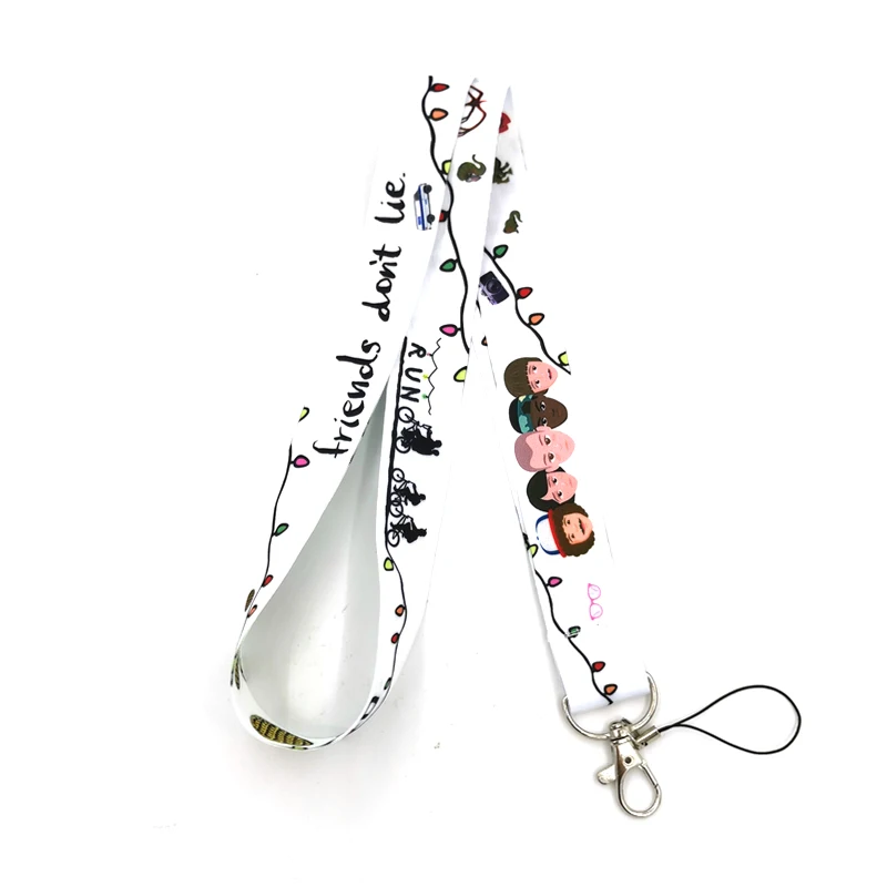 

12Pcs/pack Stranger Things Mobile Phone Straps Lanyard For Keys USB Gym ID Card Badge Holder Webbing DIY Hang Rope