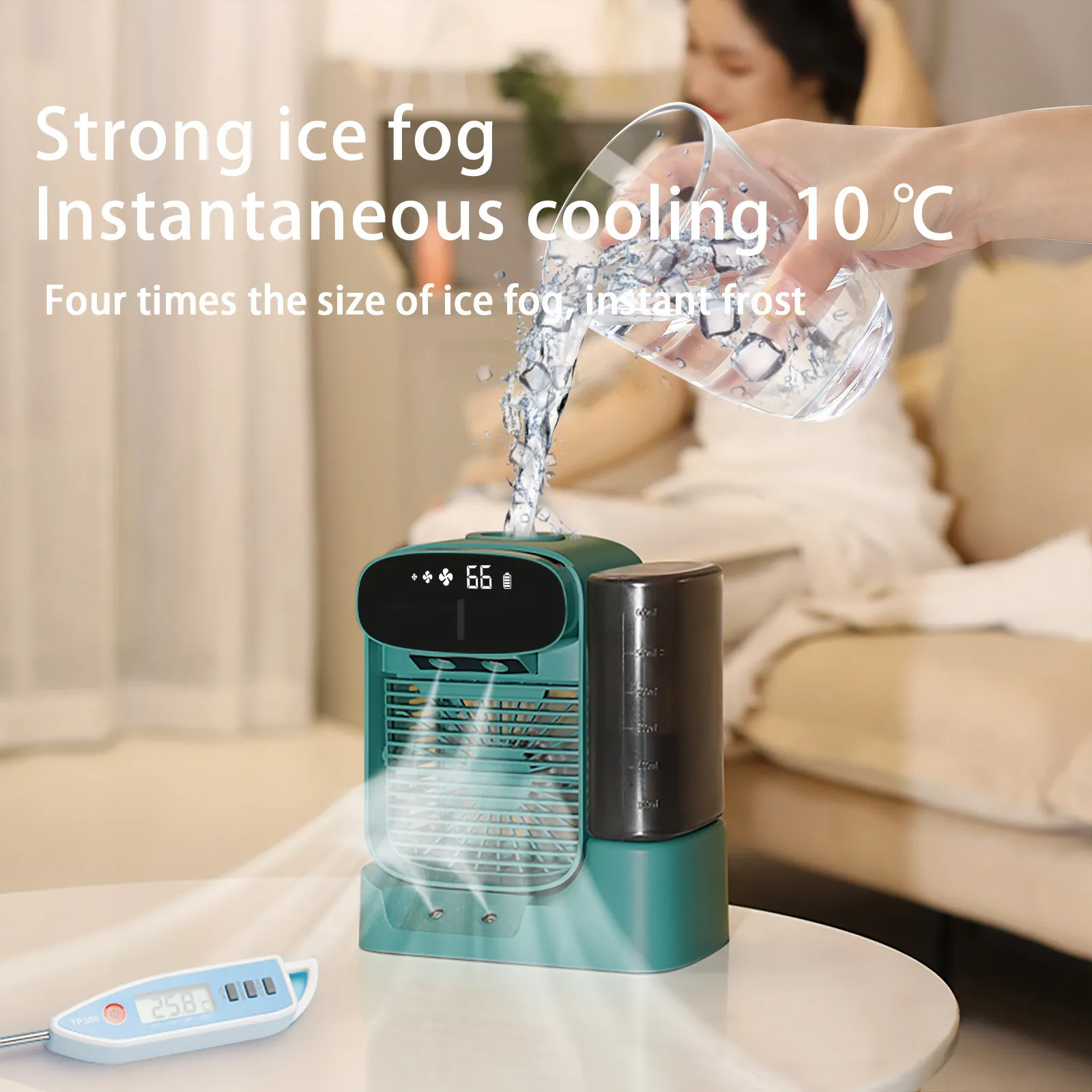 

New Portable Air Conditioner Fan Mini USB Air Cooler Fan Cooling Humidifier Office Home Low Noise Operation Moisture Spray
