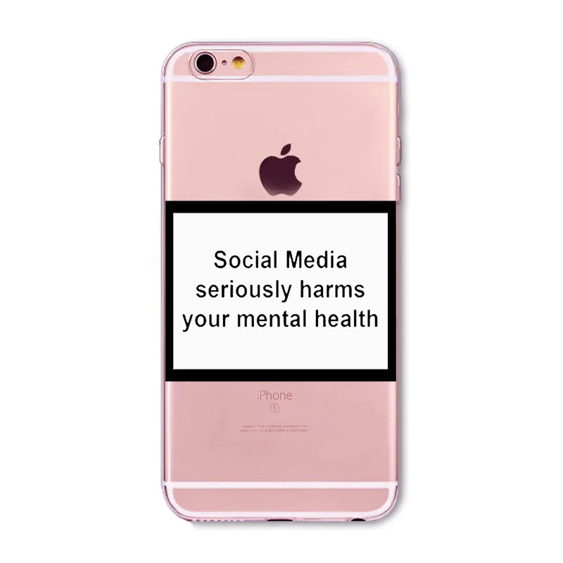 Социальные сети серьезно вредит вашему умственному здоровью Прозрачный чехол