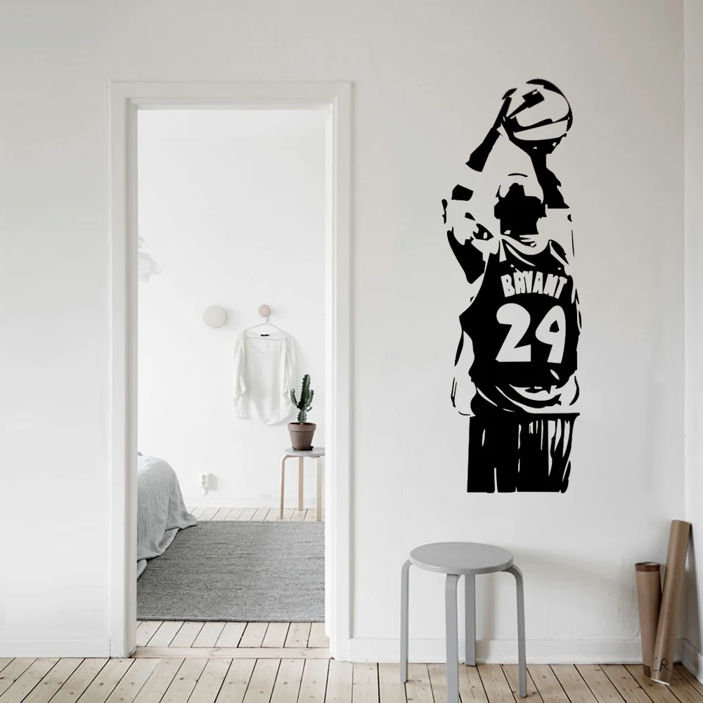 

Vinyl Removable Sports Wall Stickers 2016 MVP Basketball Player Sports Wall Stickers Home Decor Decals Sports Star