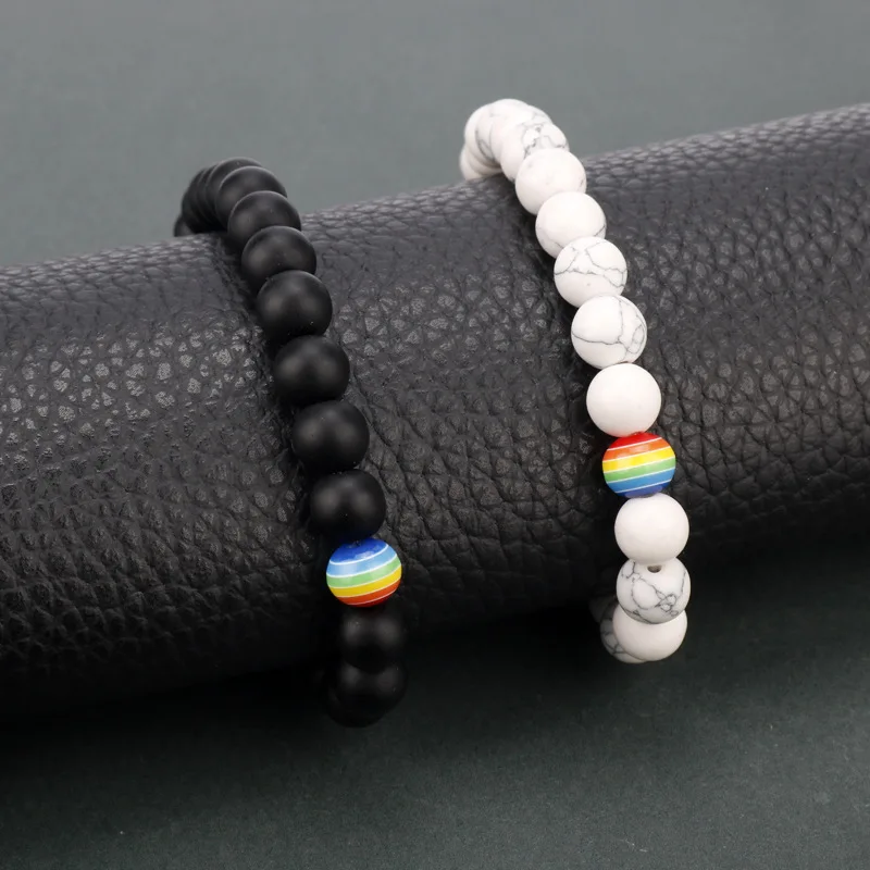 

White Black Color Yoga Bracelet Natural Energy jewelry Bracelets for Women Men