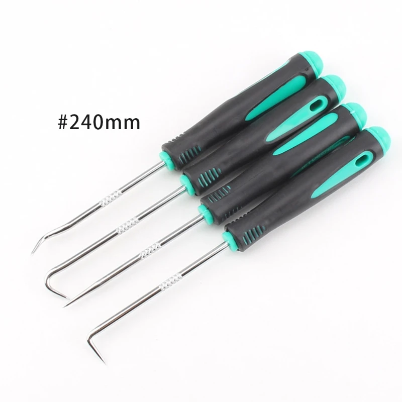 

Mini Pick and Hook Set 4x O-Ring Seal and Clip Remover Steel 165mm/240mm Gasket Puller Remover Scribe Probe D7YA