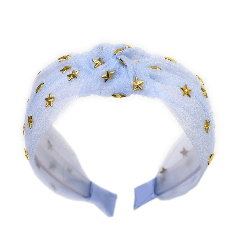 Ободок для волос Женский кружевной со звездами |