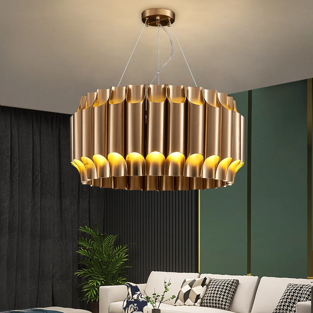 

YOOGEE LED Chandelier Lantern Design Modern Suspension Chandeliers Interior Hanging Lamp for Living Room Dining Table Hall Light