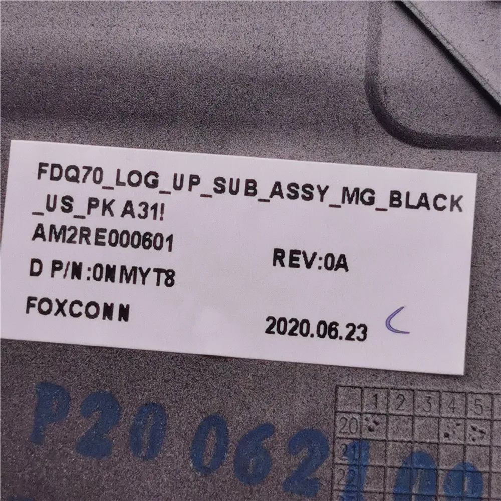 New original US Palmrest Upper Cover Case C shell black For Dell Alienware Area 51m R2 (2020 model) Gaming Laptop NMYT8 0NMYT8