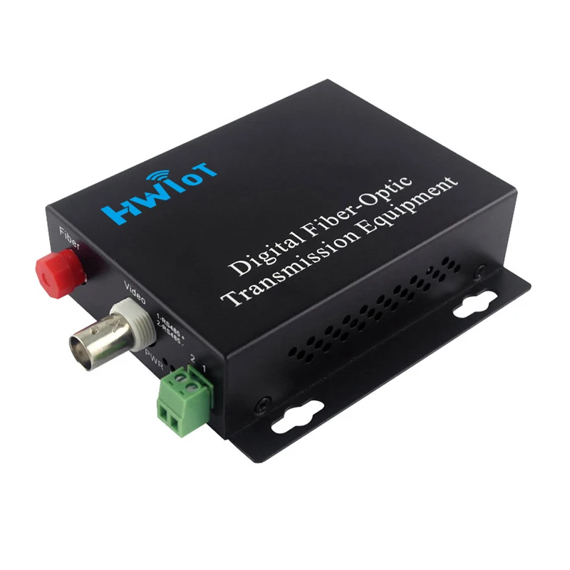 1 Channel 1 Pair Optic Video Transmitter and Receiver HD-TVI/CVI/AHD Fiber Media Converter with or without RS485 Data 20KM