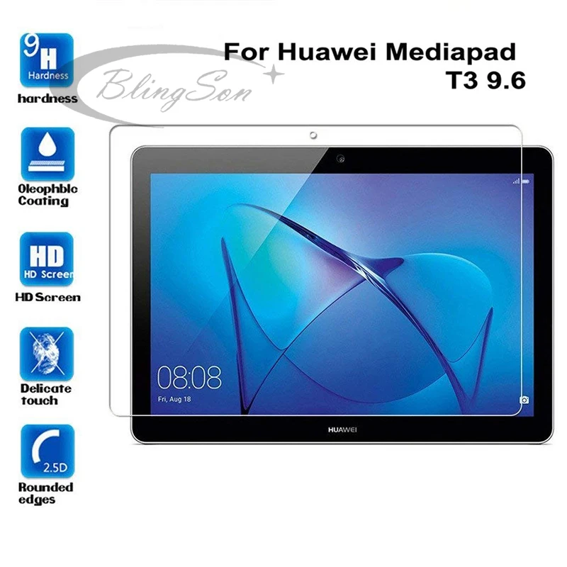 Защитная пленка для экрана из закаленного стекла защиты Huawei MediaPad T3 10 9 6 дюймов
