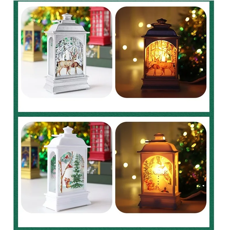 Рождественские украшения для дома фонарь Светодиодная свеча чайный светильник