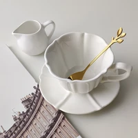 ceramic vintage coffee cup white handle reusable elegant coffee cup tea services charm kubek do kawy afternoon tea set 0b50be