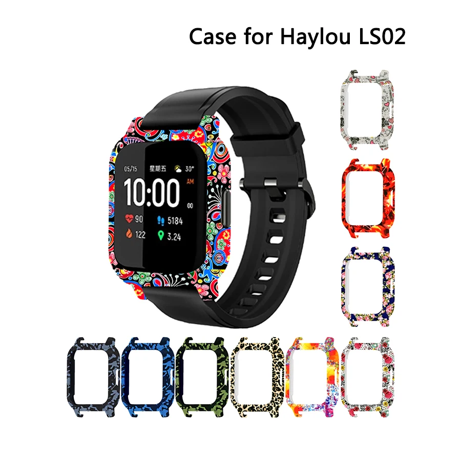 

TAMISTER Painting PC Protector Case Cover For Haylou LS02 Smart Watch Bumper Shell Protection Frame For Xiaomi Haylou Watch 2