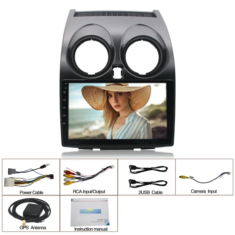 Мультимедийный плеер автомобильный радиоприемник для Qashqai J10 2006 2013 2 Din DVD Android 10 0
