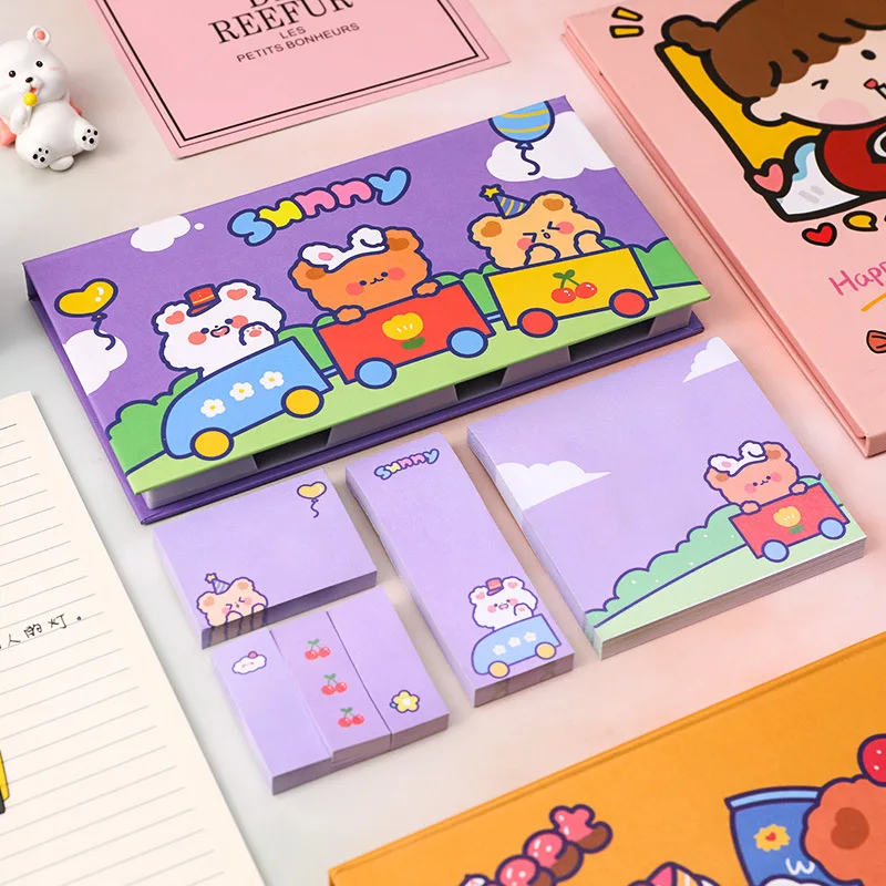 

Стикеры для заметок Kawaii Bear, 6 стилей х 80 листов в упаковке