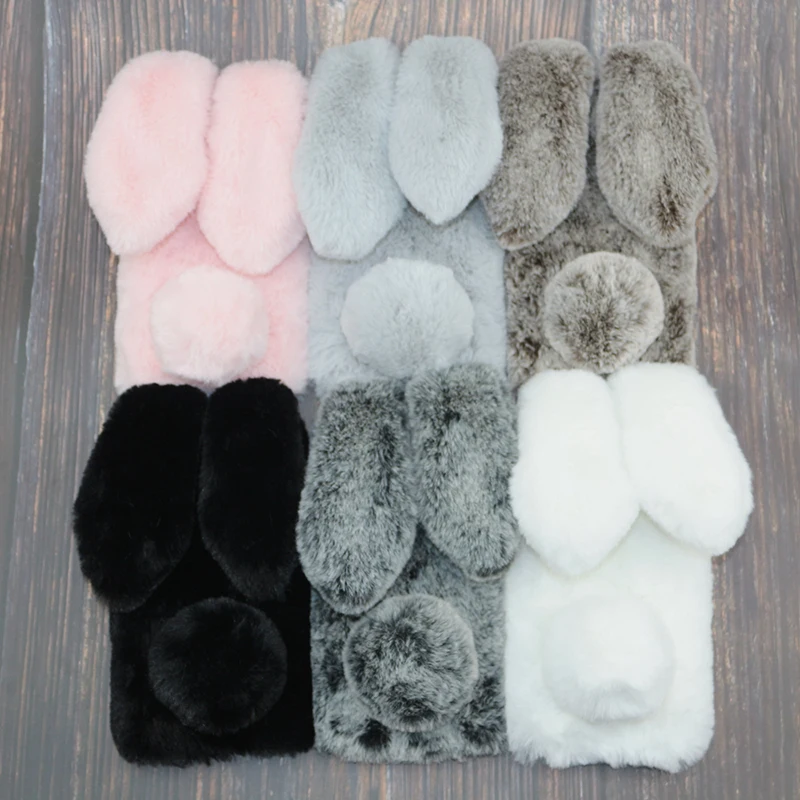 Winer Стильный Пушистый горячий заяц красивый стильный защитный чехол для кожи