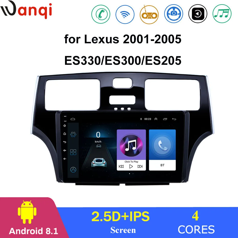 Для Lexus ES330/ES300/ES250 2001-2005 автомобильный Радио Мультимедиа Видео плеер навигация Android 8,1 SWC BT wifi