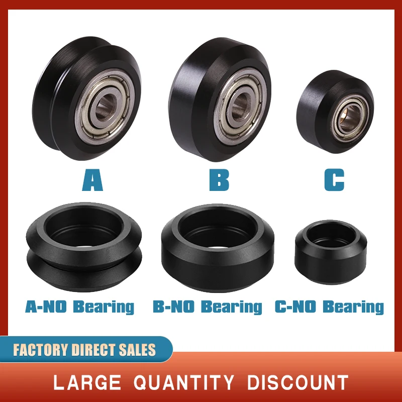

CNC Openbuilds Plastic wheel POM with 625zz MR105zz Idler Pulley Gear Passive Round Wheel Perlin Wheel V type for V-Slot