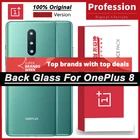 100% оригинальная задняя крышка батарейного отсека задняя крышка корпуса чехол для OnePlus 8 с объективом камеры + клейкая лента запасные части