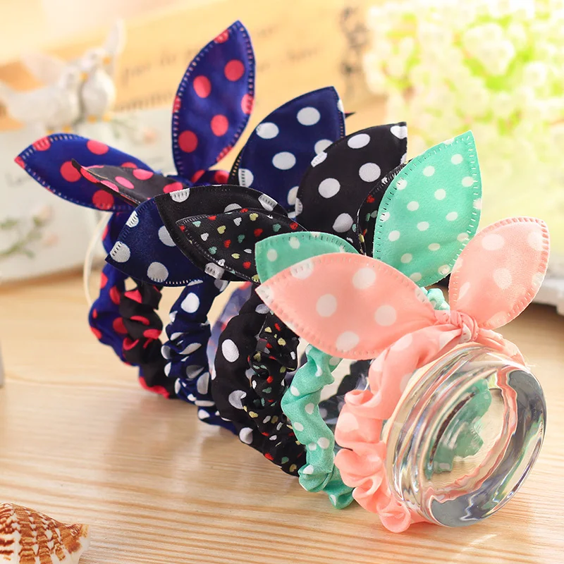 10 шт. новая модная лента для волос девочек разные стили повязка в горошек с
