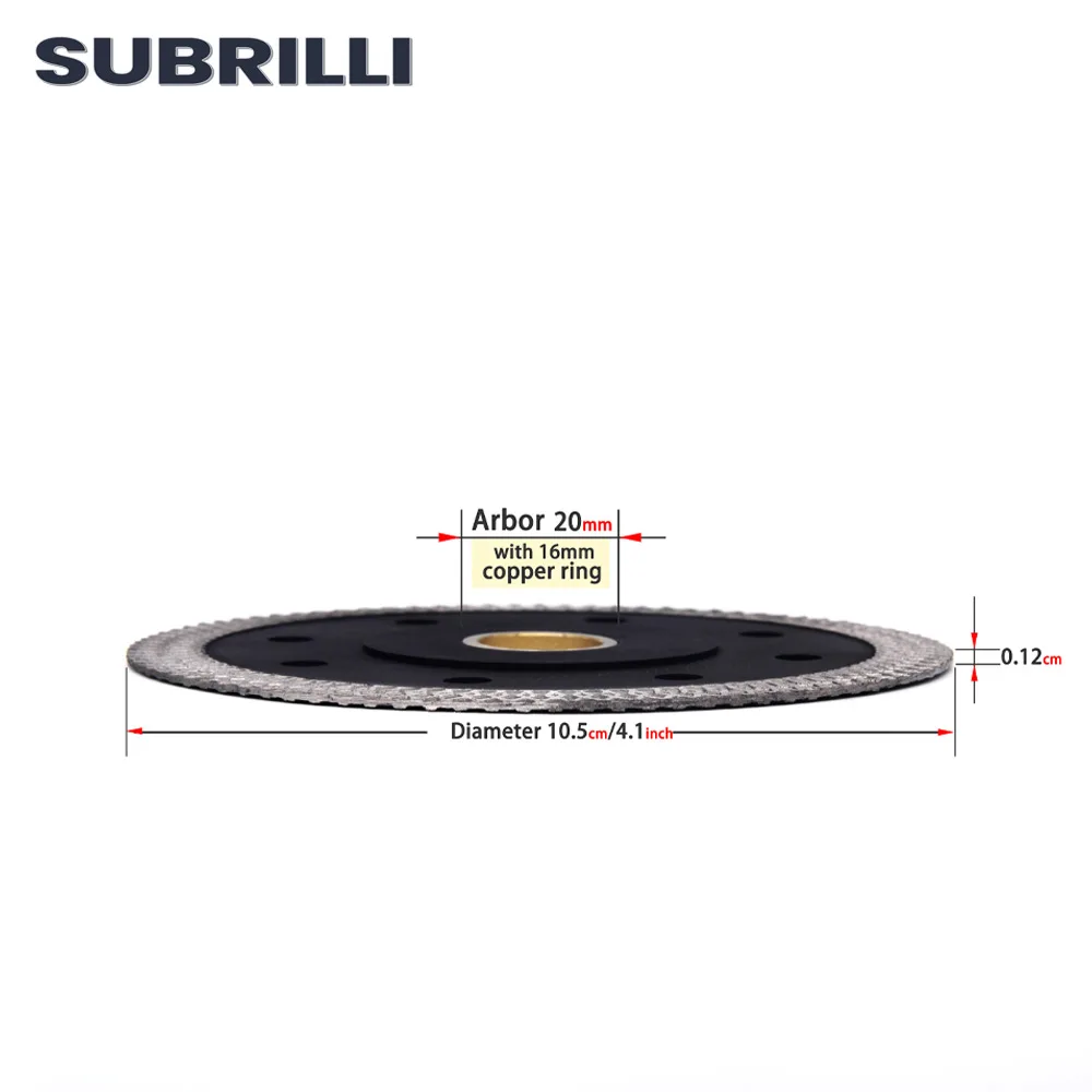 SUBRILLI 4-дюймовый Сверхтонкий алмазный пильный диск горячего прессования