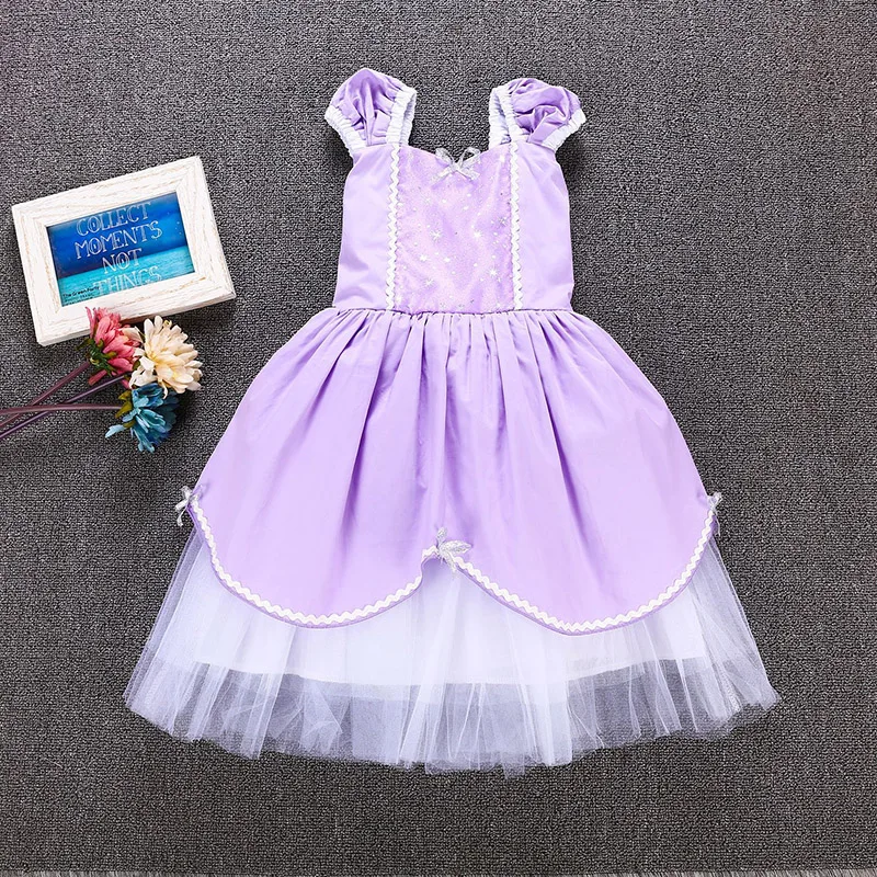 Dress E Радужное платье для маленьких девочек; детское нарядное платье принцессы с единорогом для девочек; Детский костюм на Хэллоуин, Рождество, день рождения, вечеринку - Цвет: Dress E